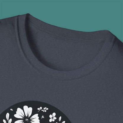 Floral Jellyfish Silhouette Unisex T-Shirt