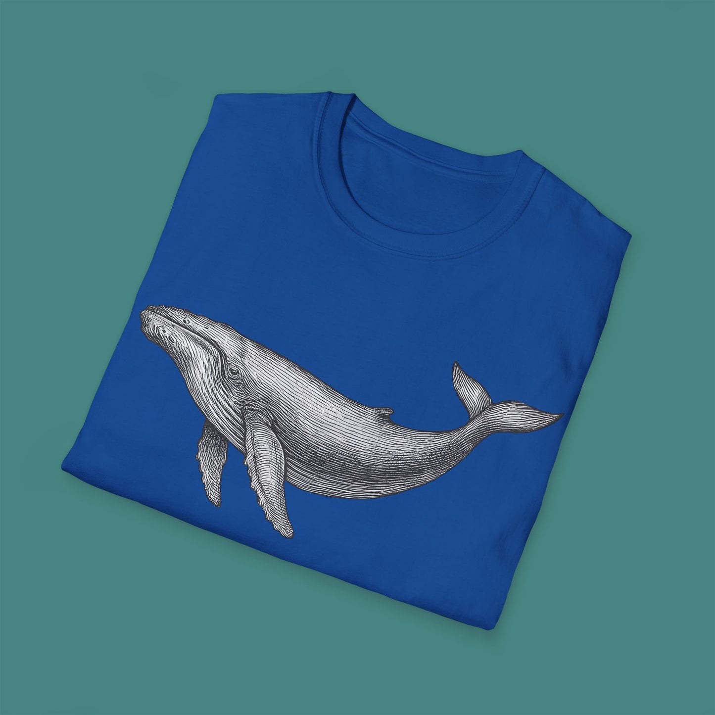 Vintage Etching Whale Unisex T-Shirt