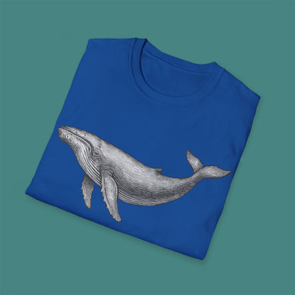 Vintage Etching Whale Unisex T-Shirt
