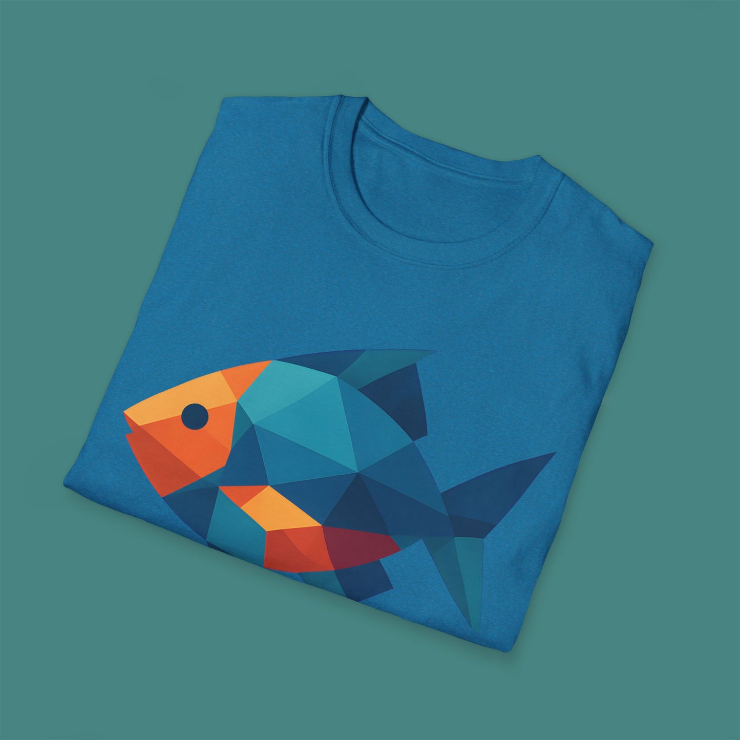 Geometric Polygon Fish Unisex T-Shirt