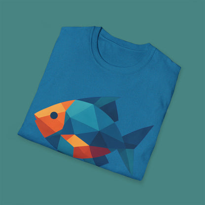 Geometric Polygon Fish Unisex T-Shirt