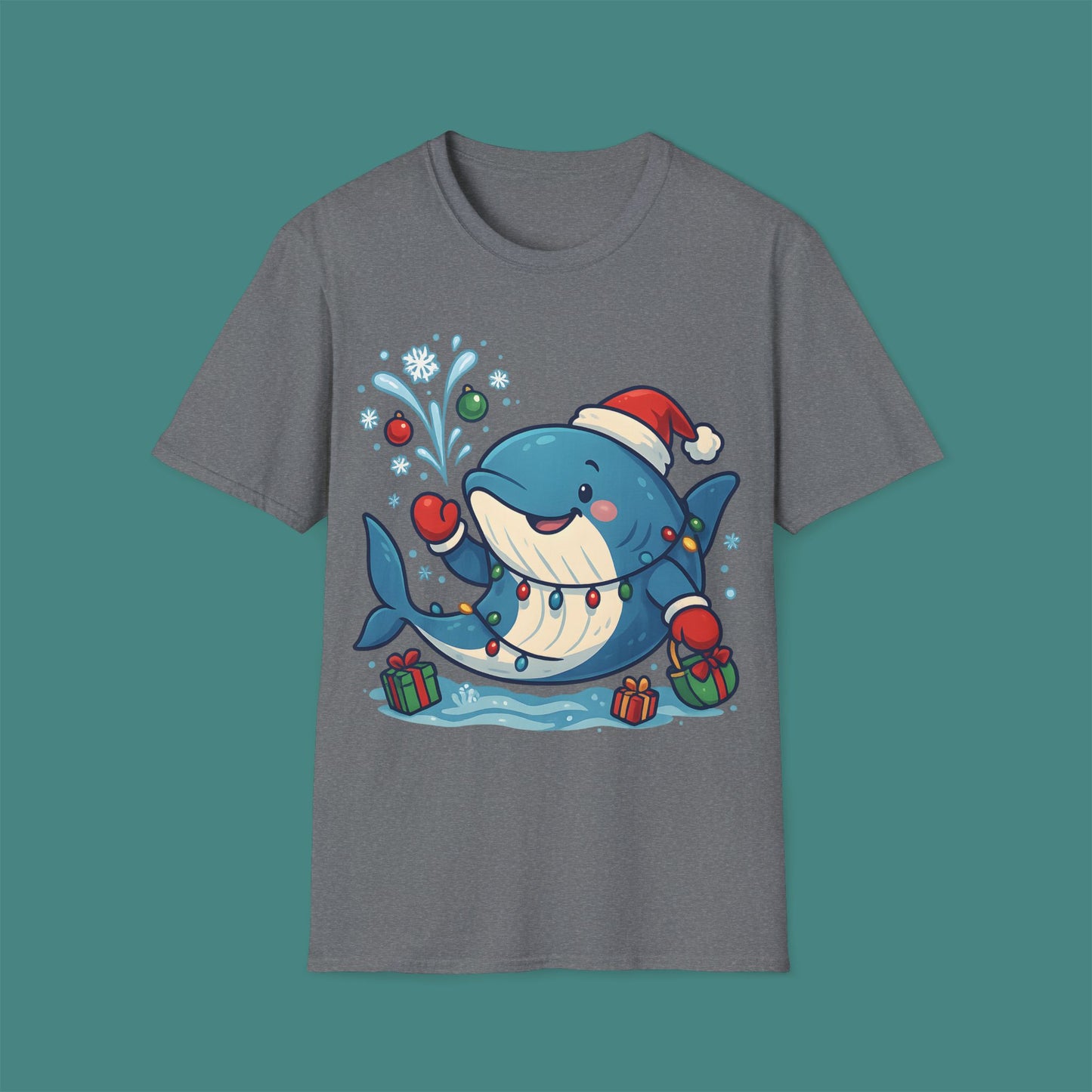 Christmas Whale Unisex T-Shirt