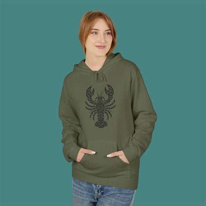 Tribal Tattoo Lobster Fleece Unisex Hoodie