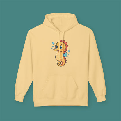 Cartoon Cute Seahorse Fleece Unisex Hoodie