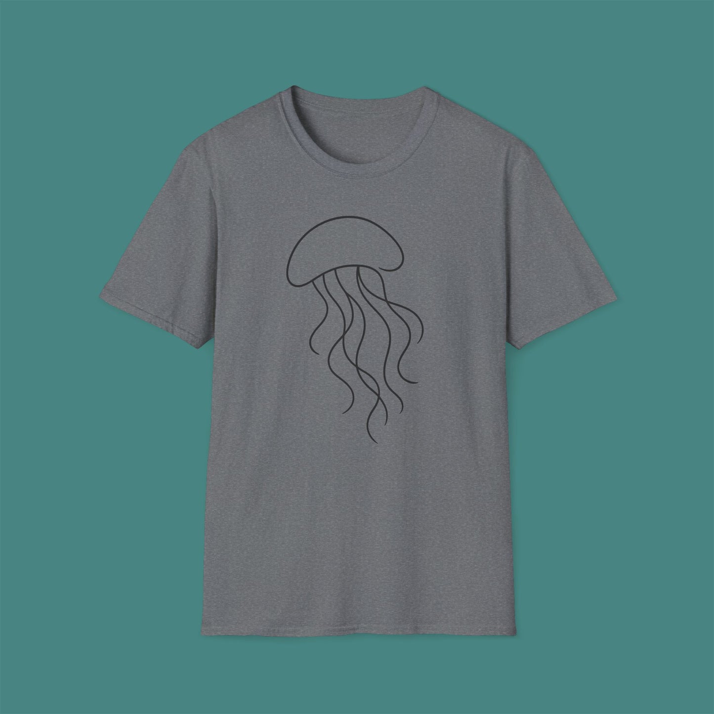 Minimalist Line Art Jellyfish Unisex T-Shirt
