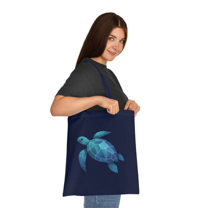 Geometric Polygon Turtle Tote Bag