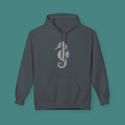 Intricate Mandala Seahorse Fleece Unisex Hoodie