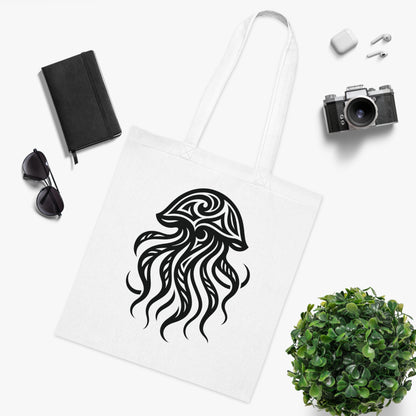 Tribal Tattoo Jellyfish Tote Bag