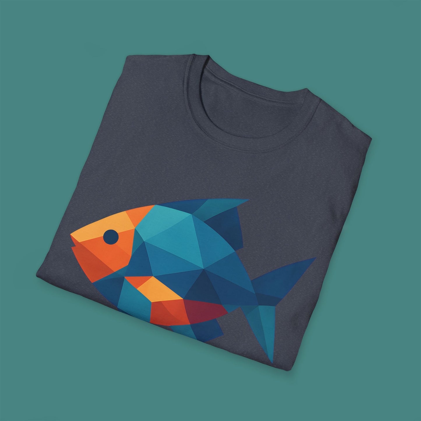 Geometric Polygon Fish Unisex T-Shirt