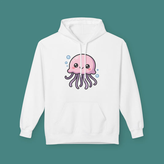 Cartoon Cute Jellyfish Fleece Unisex Hoodie