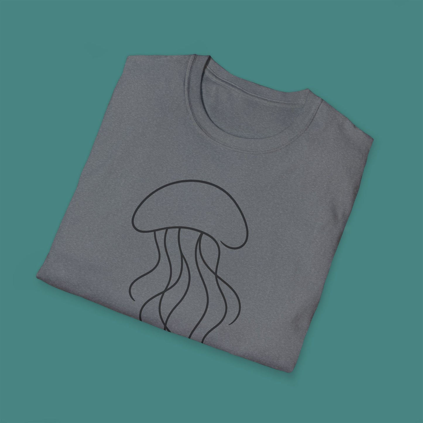 Minimalist Line Art Jellyfish Unisex T-Shirt