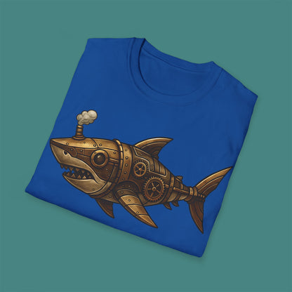Steampunk Mechanical Shark Unisex T-Shirt