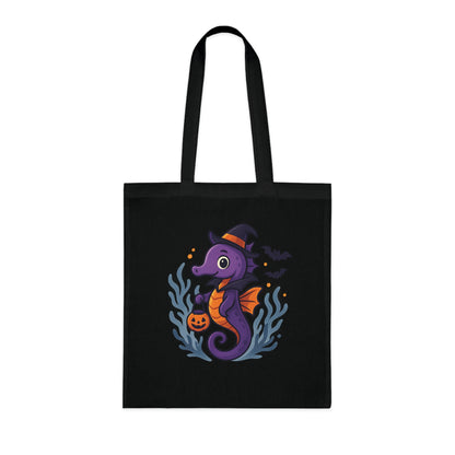 Halloween Seahorse Tote Bag