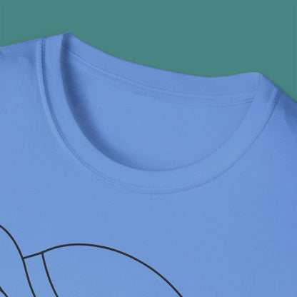 Minimalist Line Art Turtle Unisex T-Shirt