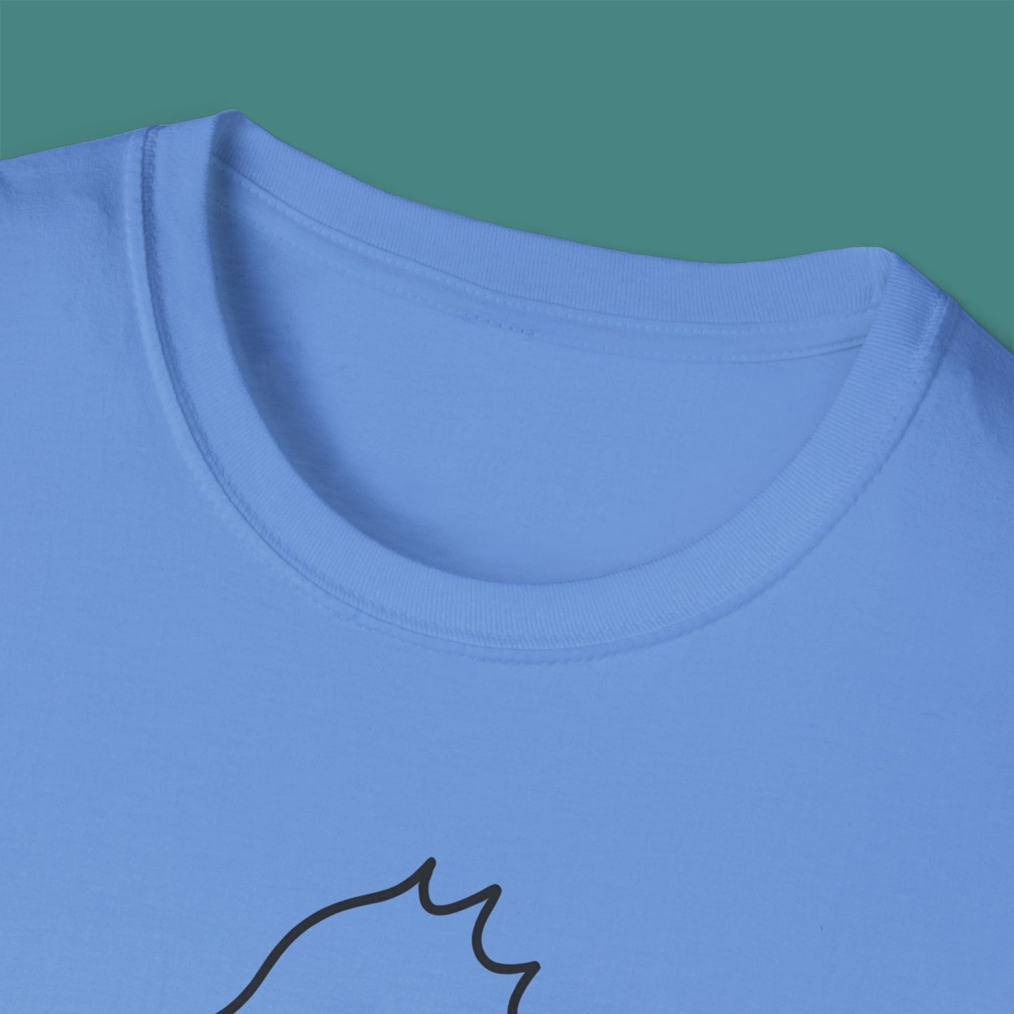 Minimalist Line Art Seahorse Unisex T-Shirt
