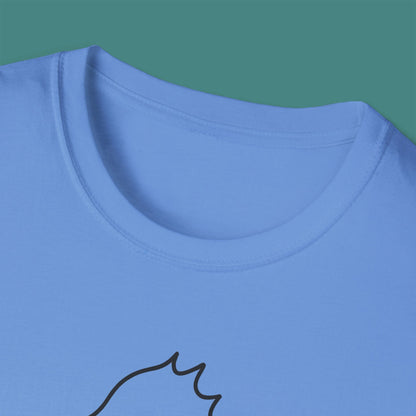 Minimalist Line Art Seahorse Unisex T-Shirt
