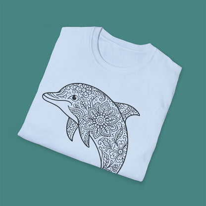 Intricate Mandala Dolphin Unisex T-Shirt
