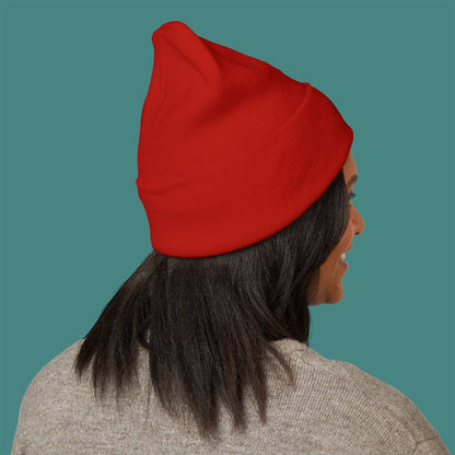 Minimalist Line Art Crab Embroidered Beanie