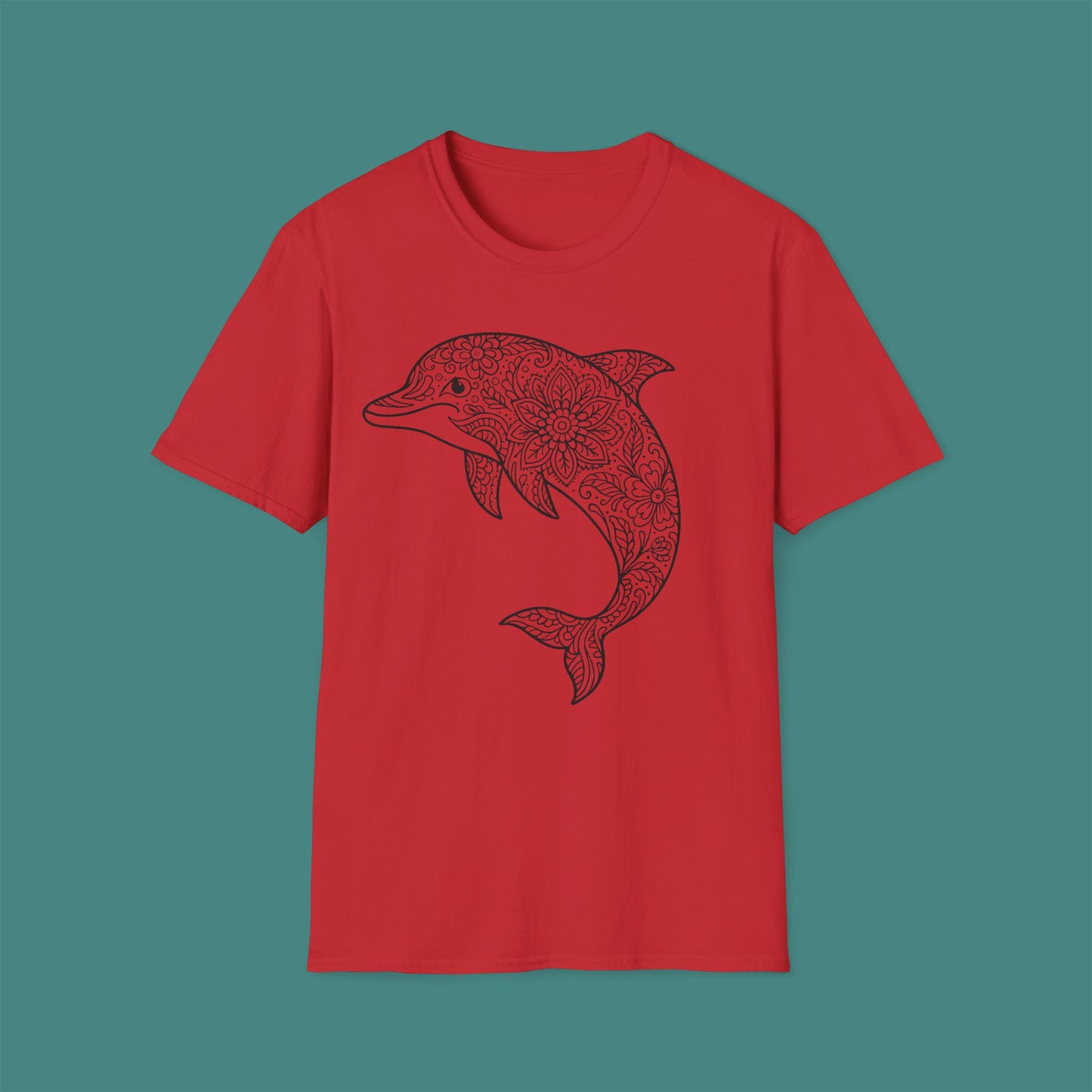 Intricate Mandala Dolphin Unisex T-Shirt