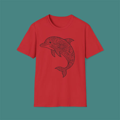 Intricate Mandala Dolphin Unisex T-Shirt