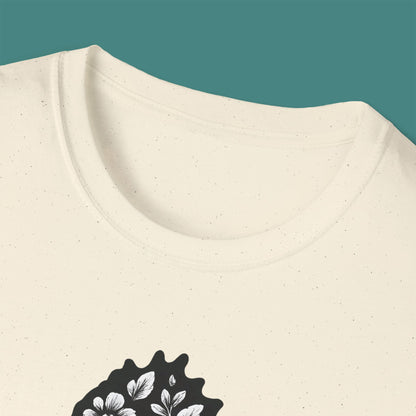 Floral Seahorse Silhouette Unisex T-Shirt