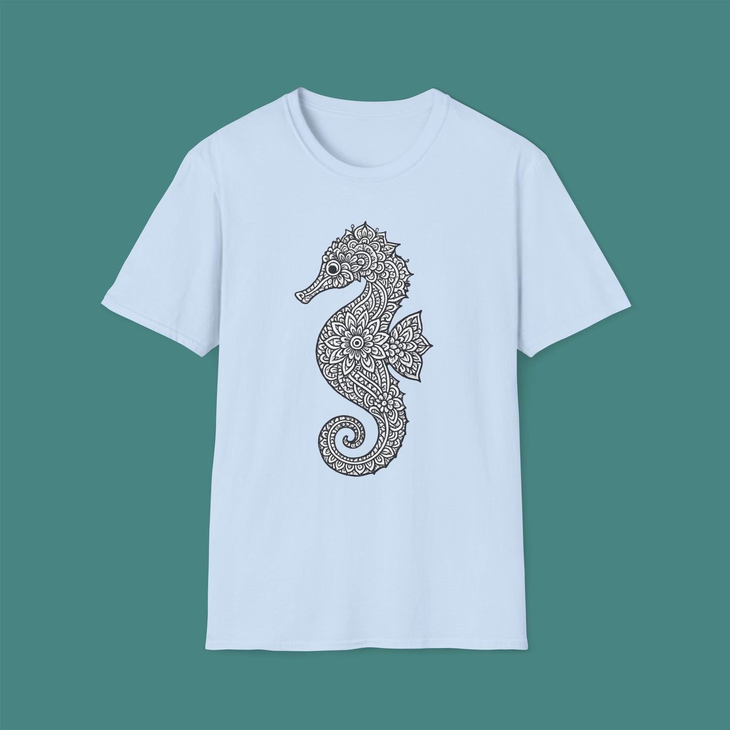 Intricate Mandala Seahorse Unisex T-Shirt