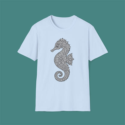 Intricate Mandala Seahorse Unisex T-Shirt