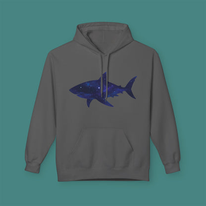 Cosmic Galaxy Shark Fleece Unisex Hoodie