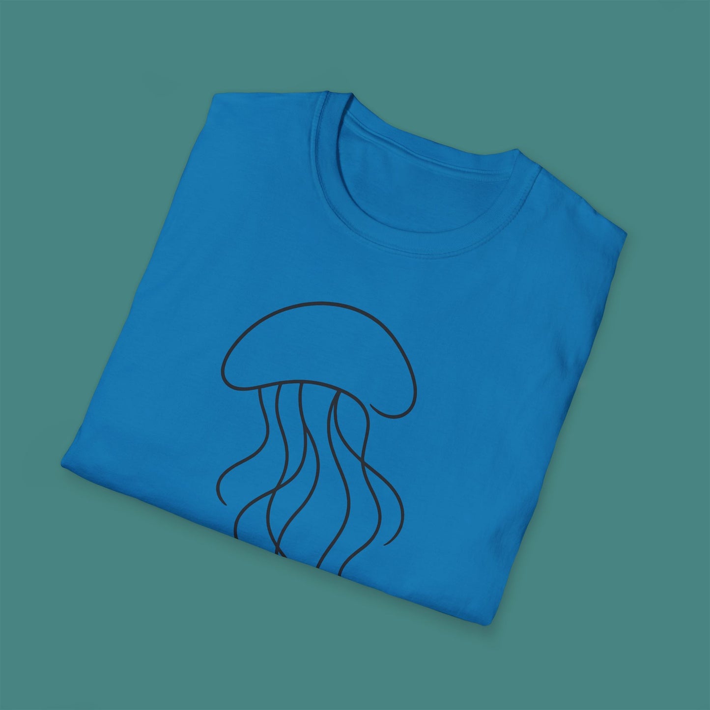 Minimalist Line Art Jellyfish Unisex T-Shirt