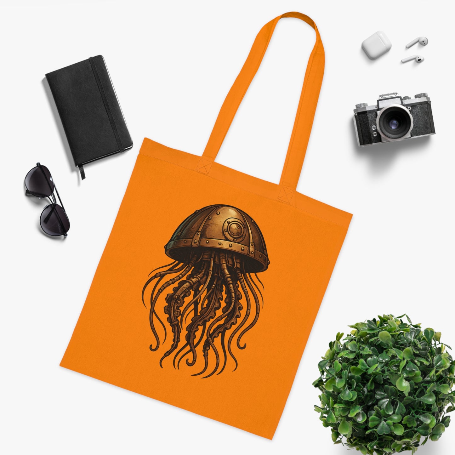 Steampunk Mechanical Jellyfish Tote Bag