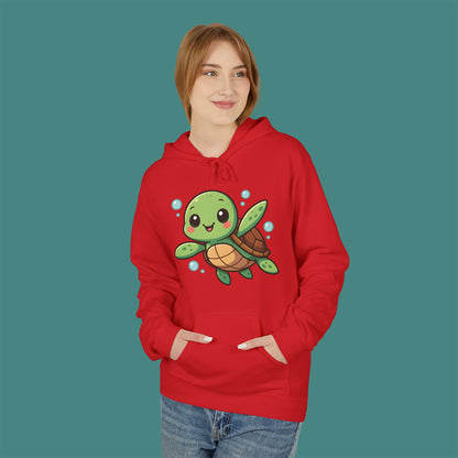 Cartoon Cute Turtle Fleece Unisex Hoodie