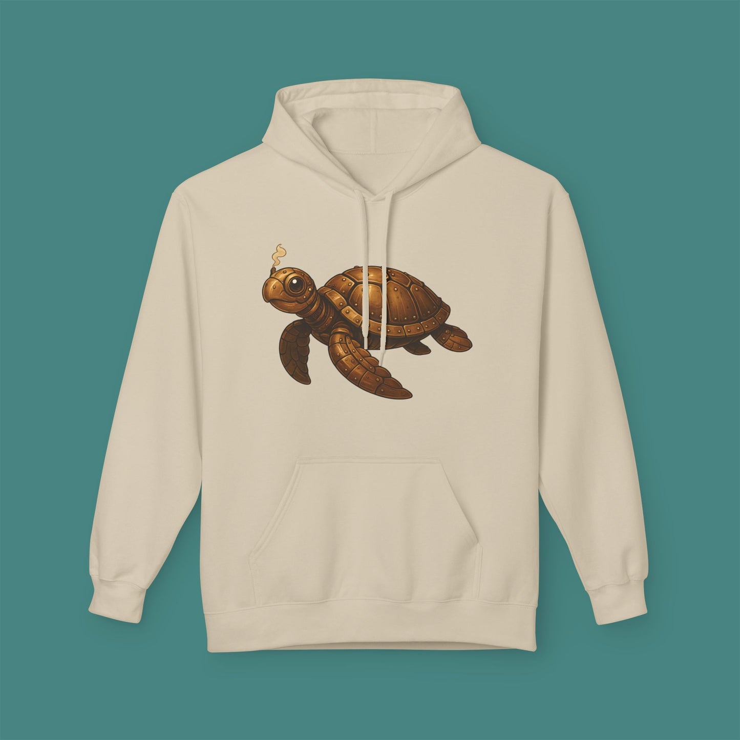 Steampunk Mechanical Turtle Fleece Unisex Hoodie