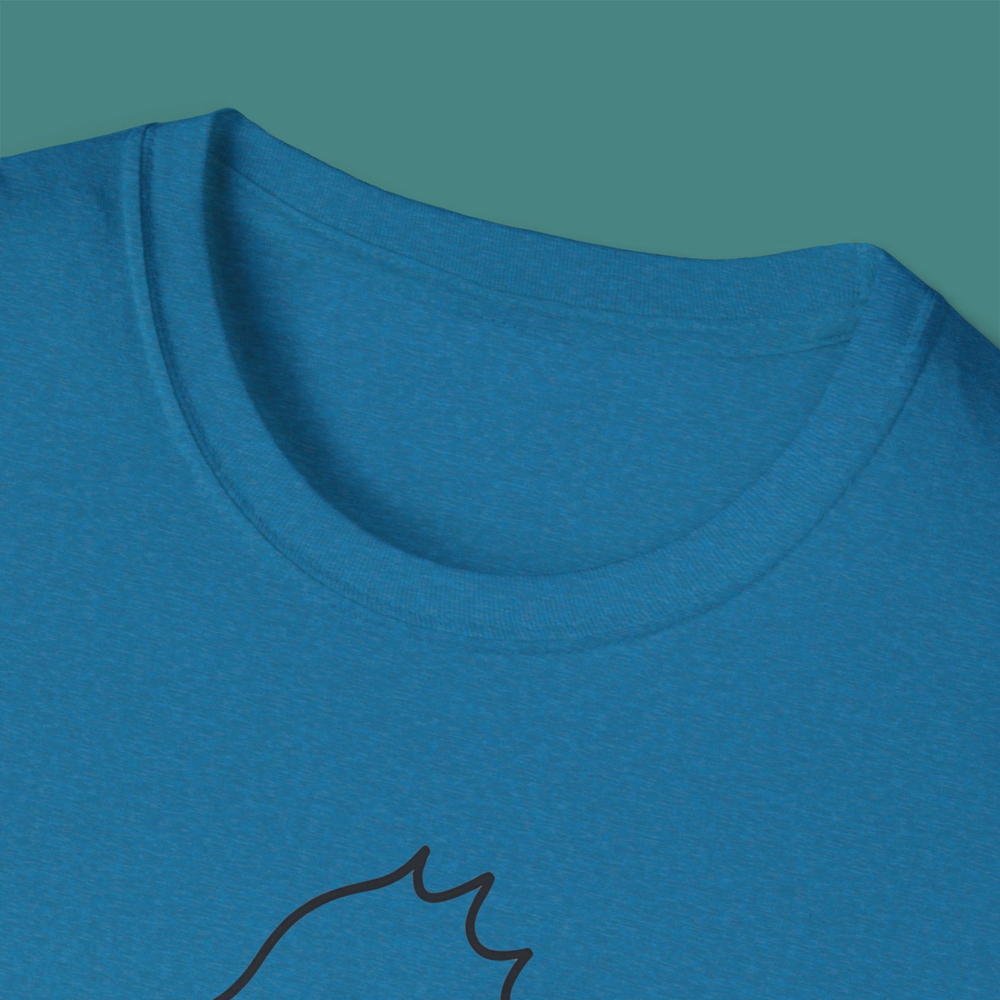Minimalist Line Art Seahorse Unisex T-Shirt