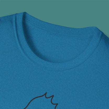 Minimalist Line Art Seahorse Unisex T-Shirt