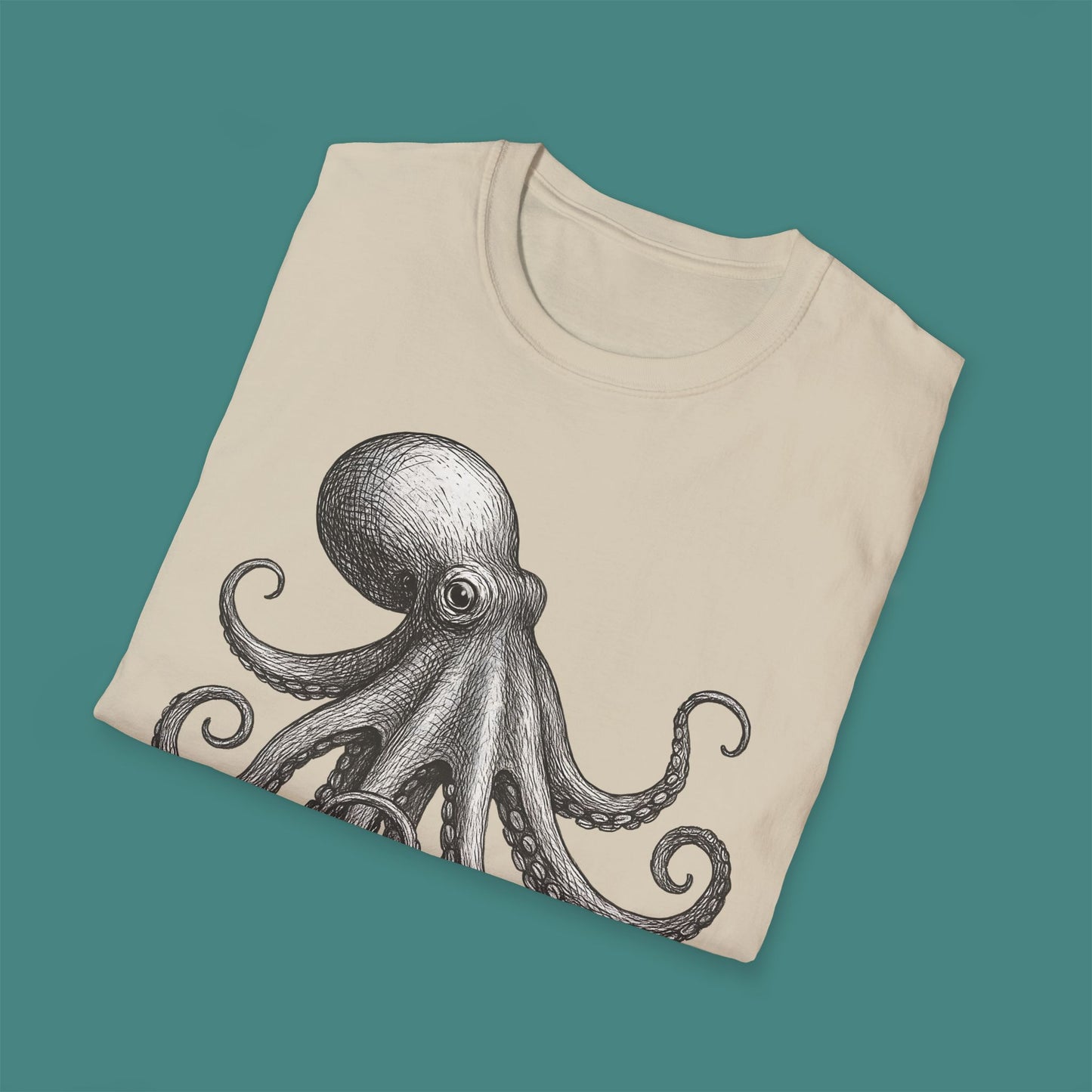Vintage Etching Octopus Unisex T-Shirt