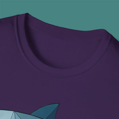 Geometric Polygon Shark Unisex T-Shirt