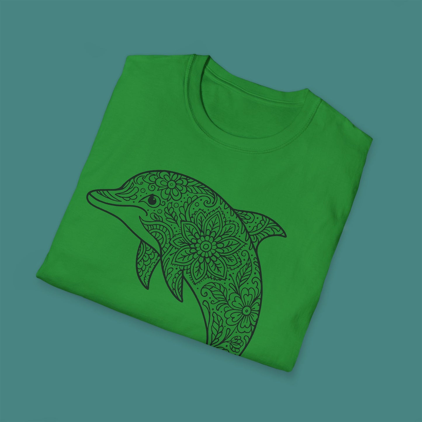 Intricate Mandala Dolphin Unisex T-Shirt
