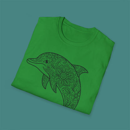 Intricate Mandala Dolphin Unisex T-Shirt