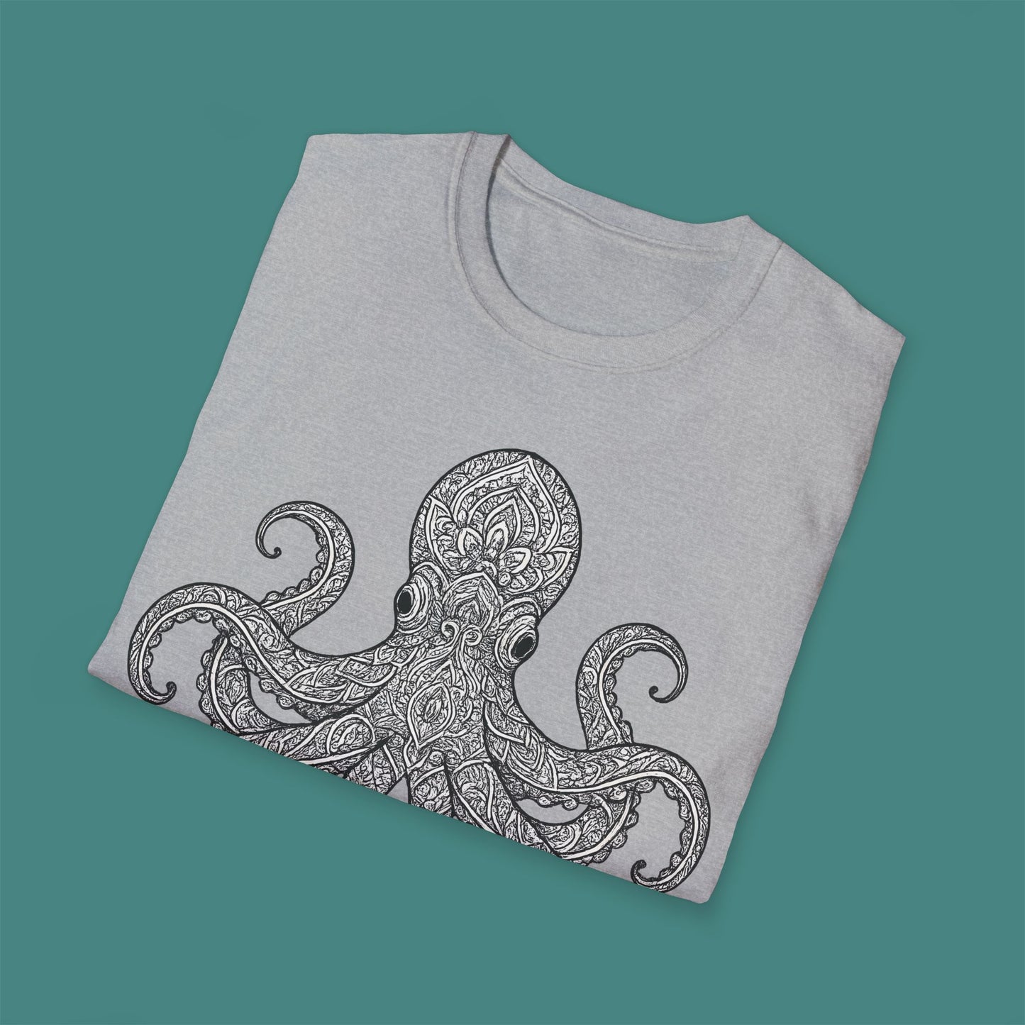 Intricate Mandala Octopus Unisex T-Shirt