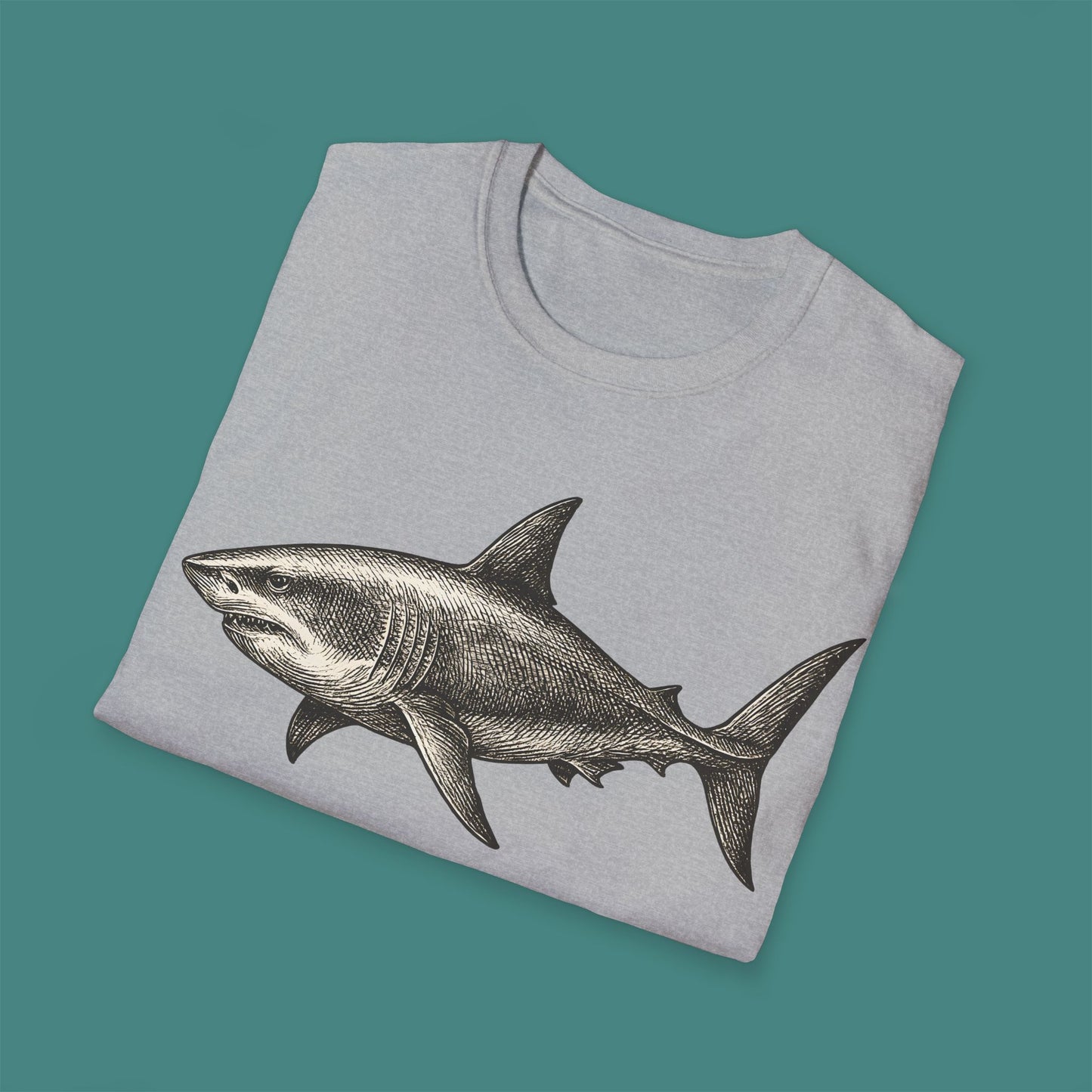 Vintage Etching Shark Unisex T-Shirt