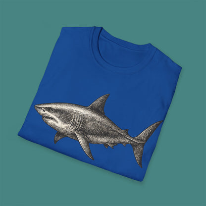 Vintage Etching Shark Unisex T-Shirt