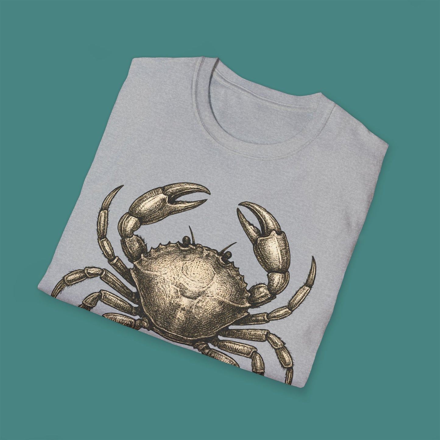 Vintage Etching Crab Unisex T-Shirt