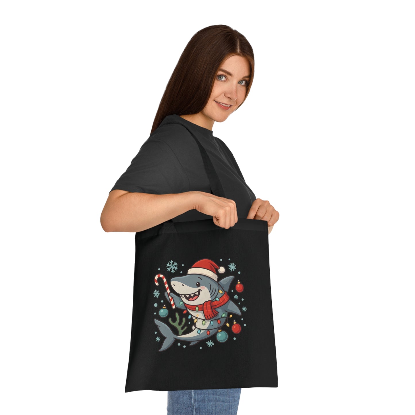 Christmas Shark Tote Bag