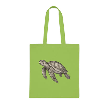 Vintage Etching Turtle Tote Bag