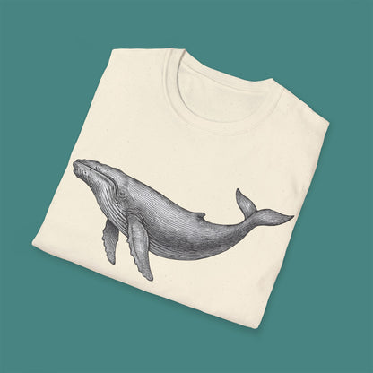 Vintage Etching Whale Unisex T-Shirt