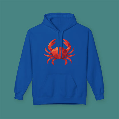 Geometric Polygon Crab Fleece Unisex Hoodie