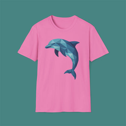 Geometric Polygon Dolphin Unisex T-Shirt