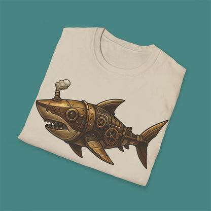 Steampunk Mechanical Shark Unisex T-Shirt