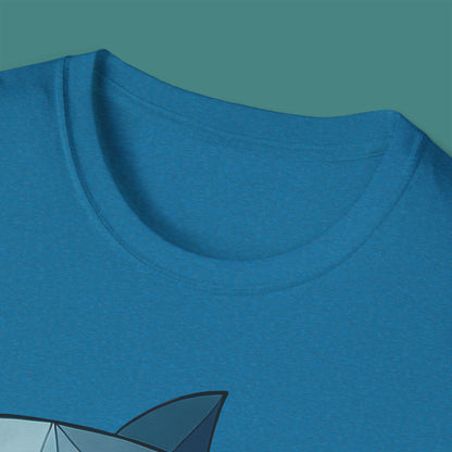 Geometric Polygon Shark Unisex T-Shirt