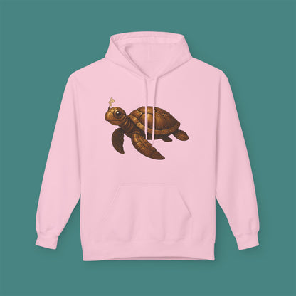 Steampunk Mechanical Turtle Fleece Unisex Hoodie